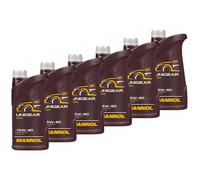 6x 1Liter Mannol Unigear 75W80 Commutazione Api GL-4/GL-5 MIL-L 2105 C 8109