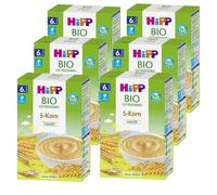 6x 200g HiPP Bio Getreidebrei 5 Chicco Senza Zuccheri Aggiunti Late Dolcificanti