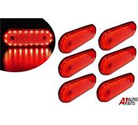 6X 24V Ovale LED Rosso Evidenziatore Luci Post. Struttura Laterale Per Man DAF