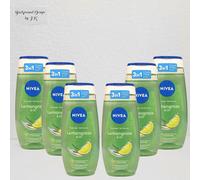 6X 250Ml Nivea Lemongrass & Oil Doccia Crema Profumo Di Olio Perle