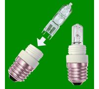 6x 28W G9 Alogena Trasparente Capsula Lampadina & Es E27 A G9 Adattatore