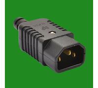 6x 3 Pin IEC Maschio Bollitore Presa Ricablabile C14 Dritto Adattatore Converter
