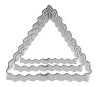 6x 3 Terrassen-Ausstechform Triangolare 4/5/6 CM Acciaio Plätzcehnausstecher