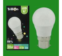 6x 3W (=25W) Ghiacciato LED GLS Baionetta BC B22,Caldo 3000K,Lampadina,Lampada [EEK: A+]