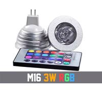 6x 3W LED RGB Cambia Colore Faretto Luce Lampadina GU10 E14 B22 MR16 GU5.3