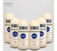 6X 50ML NIVEA Fresh Rose Touch Anti Traspirante Deo Roller 72H Roll On