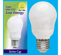 6x 5W=25W Risparmio Energetico Basso Consumo Cfl Mini GLS Lampadina, Es, E27
