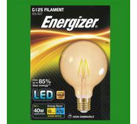 6x 5W (=40W) LED Oro Antico Filamento G125 Globo Lampadine Vite Es E27 Decor