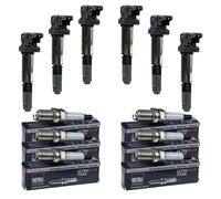 6x Abakus Bobina Accensione + Beru Candela per BMW 3er Compatto E46 316