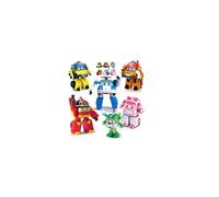 6X Accademia Robocar Giocattoli Poli Roy Ambra Robot Mark Bucky Transformers Robot Car