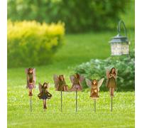 6x Accessori per il giardino fatato Statuette in miniatura per casa delle