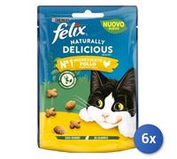 6x Aimento Gatto Felix Snack Biscotti 50Grammi Pollo