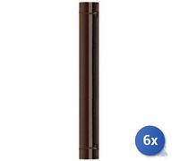 6x Ala Spa Tubo Smaltato Marrone Cm 13X50