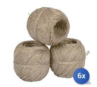 6x Andrighetti Spago Canapa In Gomitoli N 2/3.4 Mm 2,20 Ca - 400Gr.