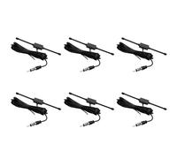 6X Antenna dipolo AM FM stereo universale per auto e barca nera con supporto adesivo