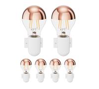 6x applique FEL porcellana bianca lucida angolare 1x E27 max. 300W [EEK: E]