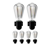 6x applique FEL porcellana nera lucida angolare 1x E27 max. 300W