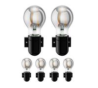 6x applique FEL porcellana nera lucida angolare 1x E27 max. 300W