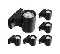 6x applique FEL porcellana nera lucida angolare 1x E27 max. 300W