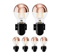 6x applique FEL porcellana nera lucida angolare 1x E27 max. 300W [EEK: E]