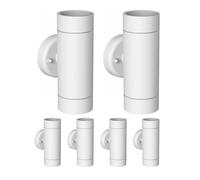 6x Applique WEDO per esterni IP44 Up-/Downlight bianco opaco rotondo 2x GU10 [EEK: C]