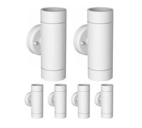 6x Applique WEDO per esterni IP44 Up-/Downlight bianco opaco rotondo 2x GU10 [EEK: F]