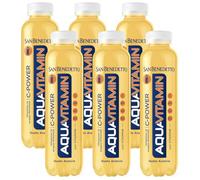6X Aquavitamin gusto Arancia C-Power, Bevanda Analcolica con Vitamine, 400ml