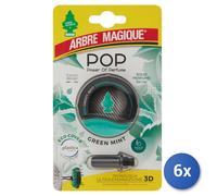 6x Arbre Magique Deodorante Auto Pop Ice Pine Made In Italy