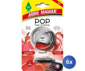 6x Arbre Magique Deodorante Auto X Bocchetta Pop Exotic