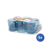 6x Arc Set 6 Bicchieri In Vetro Colorato Logbrush Blu Jeans Cl 22
