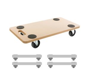 6x AREBOS Carrello a piattaforma Dolly piattaforma 200kg
