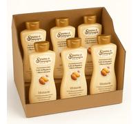 6x Bagnoschiuma Spuma di Sciampagna Latte di Mandorla 650ml Bagno Doccia Cremoso