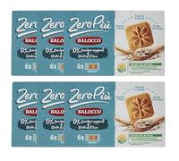 6X Balocco ZeroPiu Biscotti Frollini Extra-Crunchy con Farina di Riso e Fiocchi d'Avena Senza Zuccheri Aggiunti 230g [6 Confezioni]