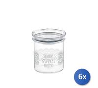 6x Barattoli Contenitori tappo bianco 1000 ml Home Sweet Home Cosmoplast