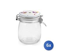 6x Barattoli In Vetro, 750 Ml H&H