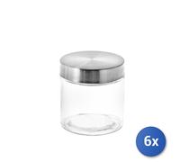 6x Barattoli In Vetro E Acciaio 0,720 L H&H
