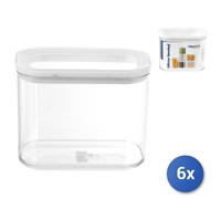 6x Barattoli Plt Rettangolari tappo bianco Cc1000 Officine Standard