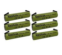 6x Batteria ricaricabile Ni-Mh Ministilo AAA 1,2V 1000mAh 1Ah con linguette lamelle terminali a saldare per pacco pacchi batteria 45x11mm 11x45mm