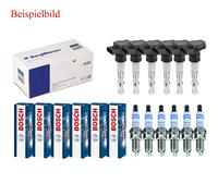 6x Beru Bobina + 6x Bosch Candela Doppio Iridio per Mercedes-Benz CLS C219