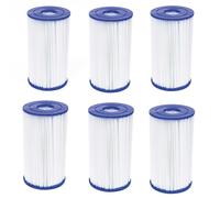 6X Bestway Filtro Per Piscina Cartuccia Di Ricambio Filtro Di Pulizia Gr.4 58095
