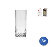 6x Bicchieri America '20 Cooler In Vetro Trasparente Cl48
