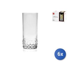 6x Bicchieri America '20 Cooler In Vetro Trasparente Cl48
