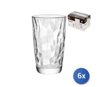 6x Bicchieri In Vetro Diamond Cool Trasparente, 47Cl