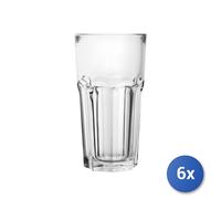 6x Bicchieri In Vetro Temperato Trasparente Granity Cl65