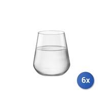 6x Bicchieri In Vetro Trasparente Inalto Dof Cl44