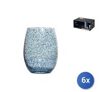 6x Bicchieri Primary Handcraft Blue Cl36, Vetro Cristallino