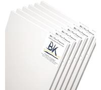 6X BK Plus | Tela Cotone 50x70cm | Tela su Telaio a barella 50 x 70 cm | Tela Due innescata, pronta a dipingere Telaio a barella con Tela