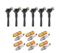 6x Bobina Accensione + 6x NGK BKR6EK Candele Per BMW 3er 5er 7er Z3