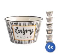 6x Bolo H&H Black Gold In New Bone China Cc570.