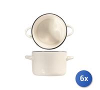 6x Bolo Monoporzione H&H 2 Manici In Stoneware Colori Assortiti 0,65Lt